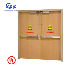 20mins-90mins External Fire Mahogany Solid Wood Door double door for villa  commercial glazed fire door